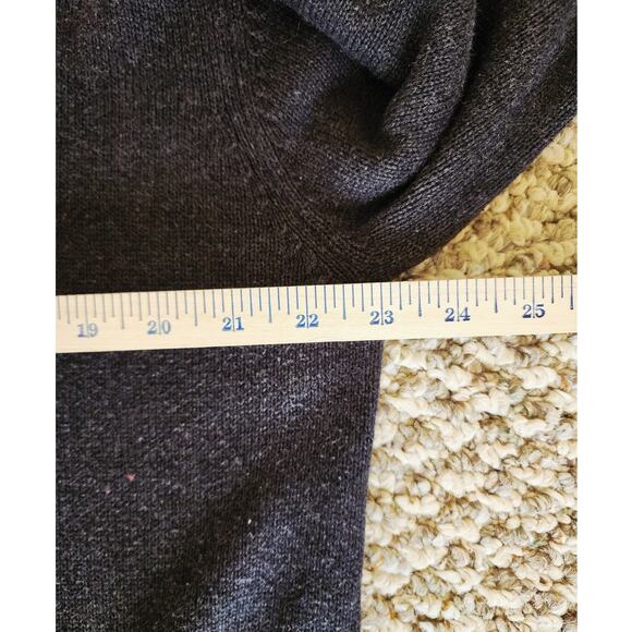 Vintage Perry Ellis 1/4 Zip 100% Cottton Sweater Classic Argyle Charcoal Gray - Picture 6 of 6